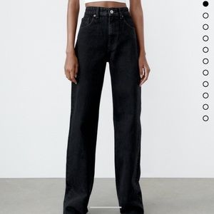 Zara Wide Leg High Rise Jeans